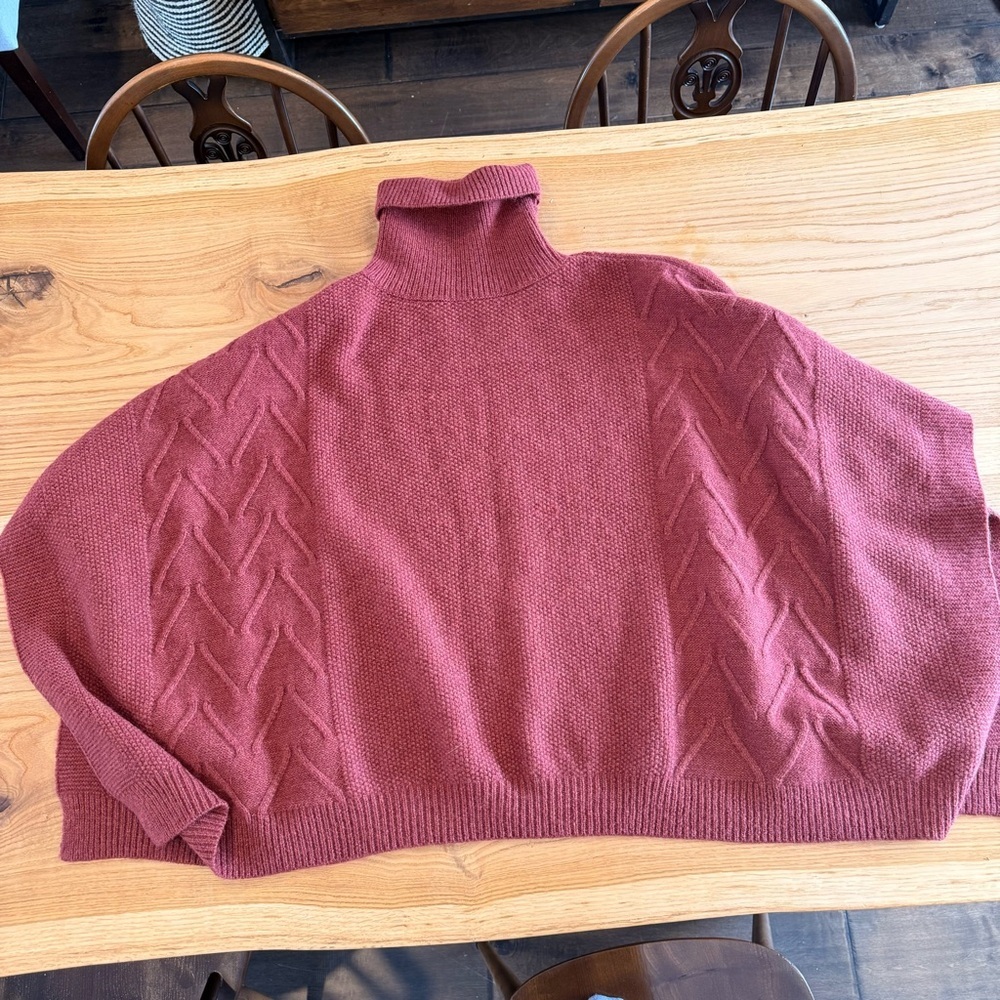 CHARLIE B Women's Turtleneck Sweater - Brick Red